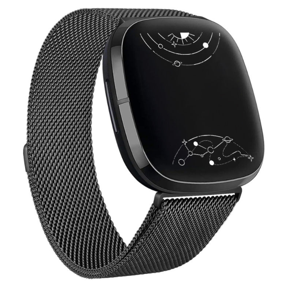 Monstro Bande en Acier Milanese pour Fitbit Série