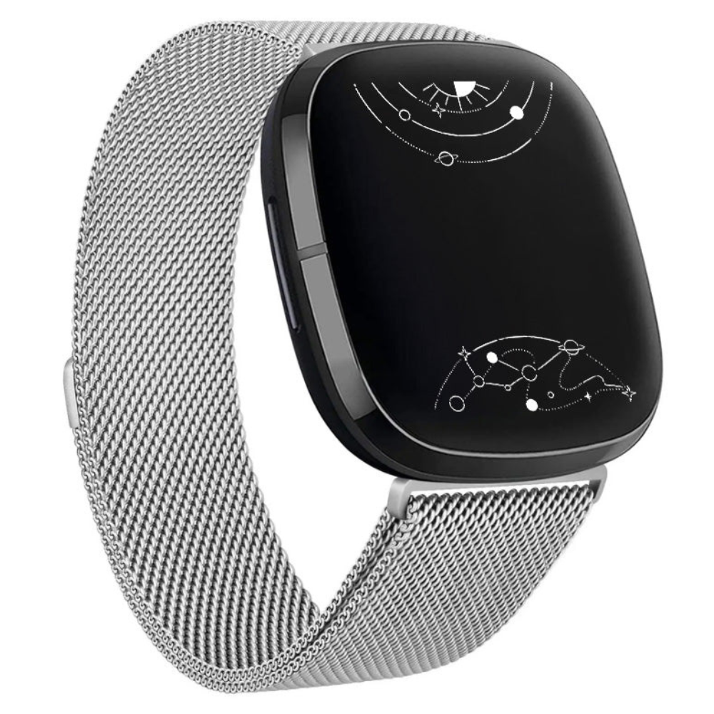Monstro Bande en Acier Milanese pour Fitbit Série