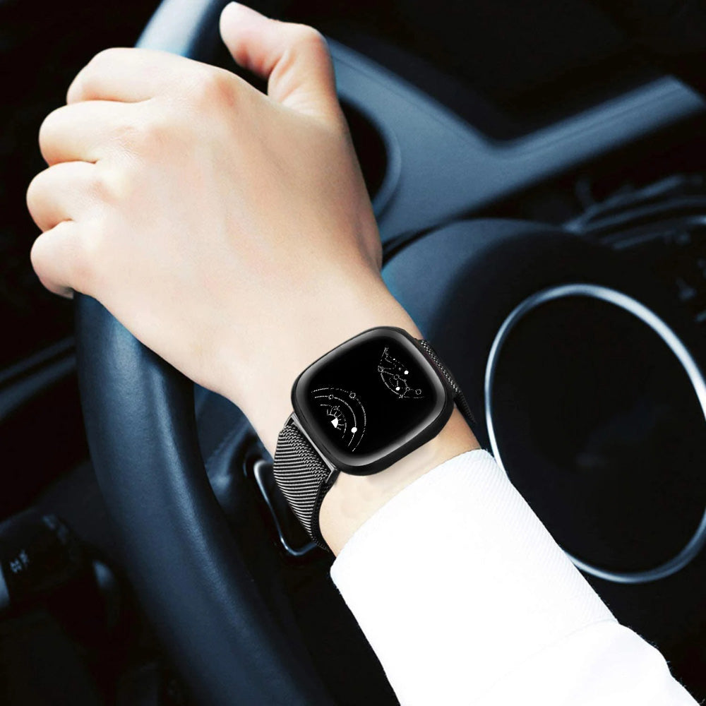 Monstro Bande en Acier Milanese pour Fitbit Série