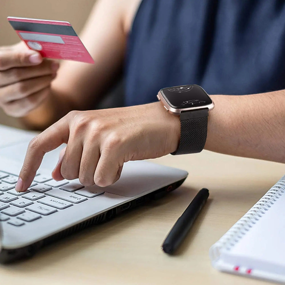 Monstro Bande en Acier Milanese pour Fitbit Série