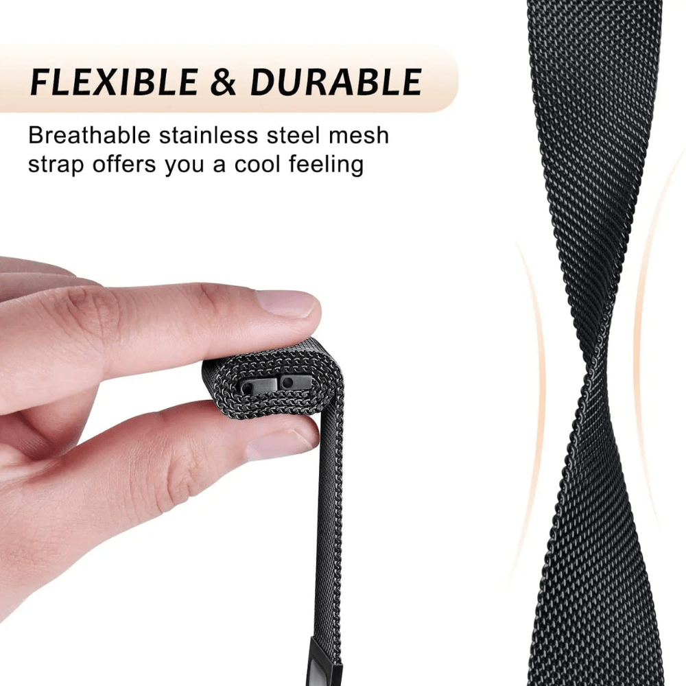 Monstro Bande en Acier Milanese pour Fitbit Série