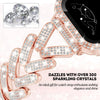 Polleo Bande Acier Luxueux Diamant Orné