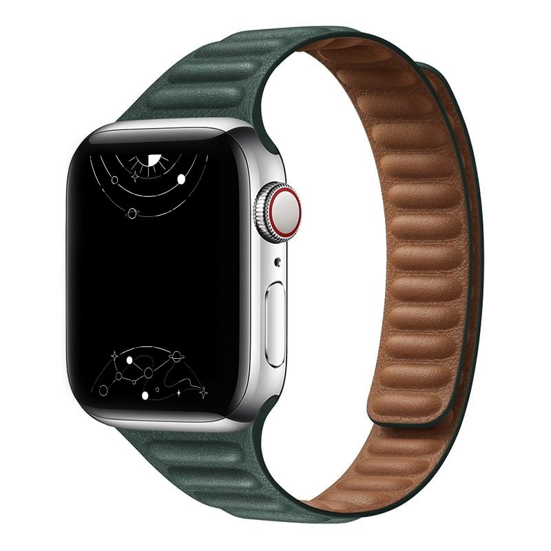 Vistel Slim Leather Link Band - Astra Straps